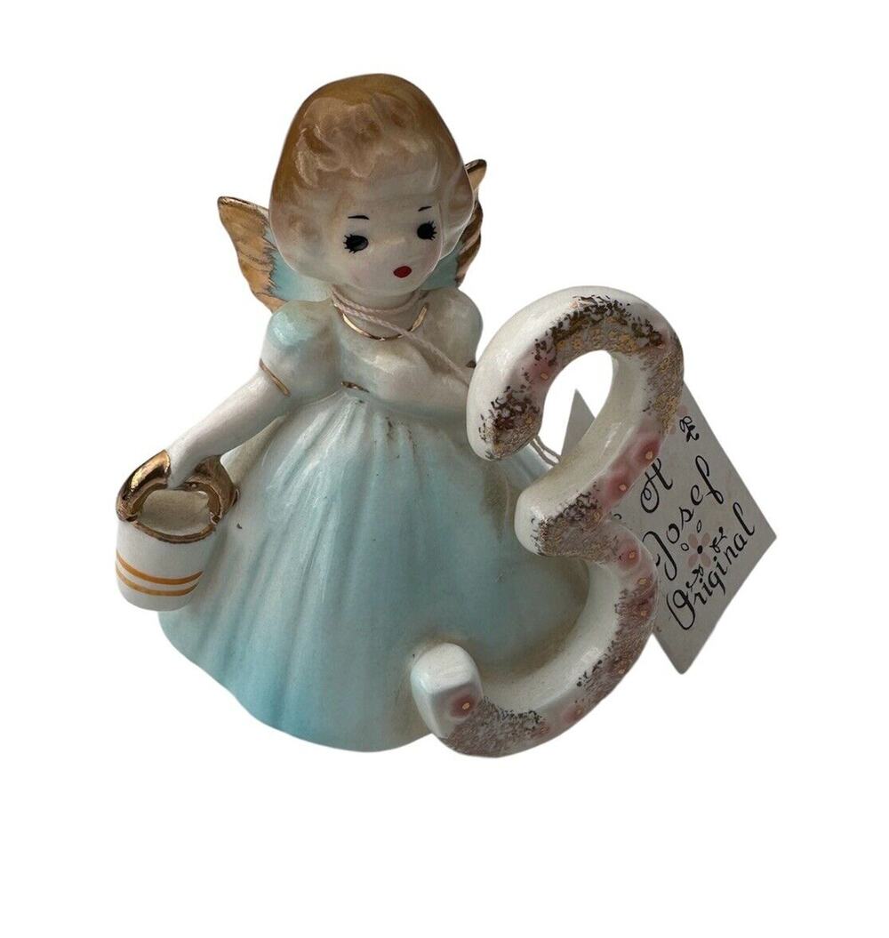 Vintage Josef Originals Birthday Doll Angel Figure 3 Years Old